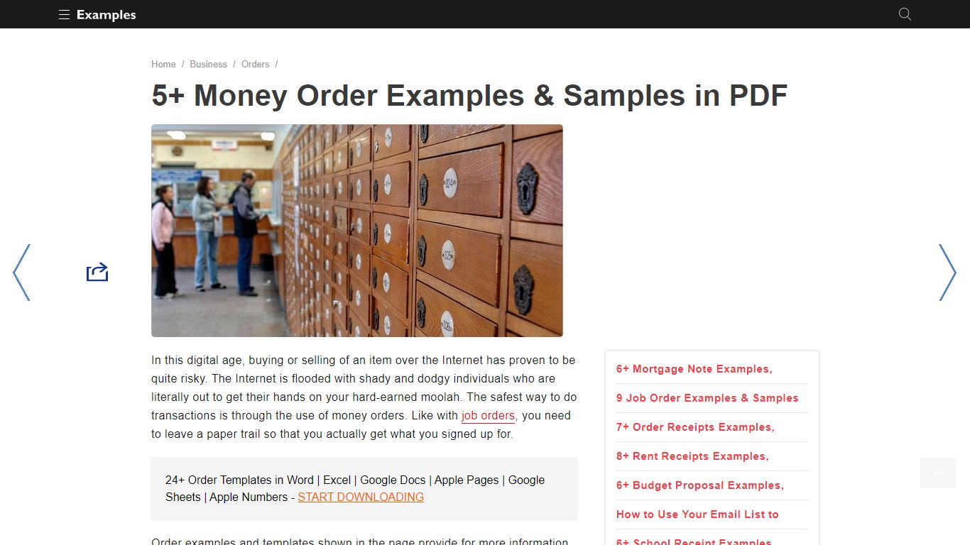 Money Order - Examples, Format, Pdf | Examples