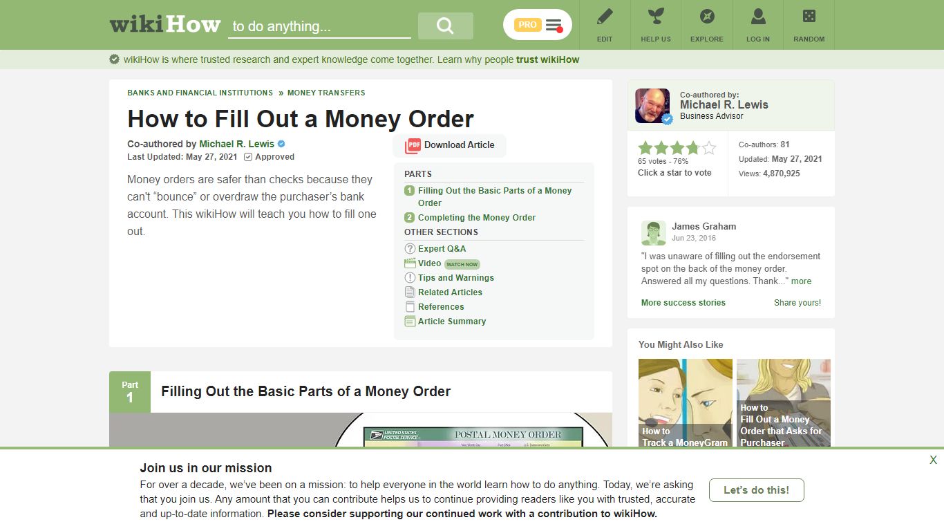 How to Fill Out a Money Order: 8 Steps (with Pictures) - wikiHow